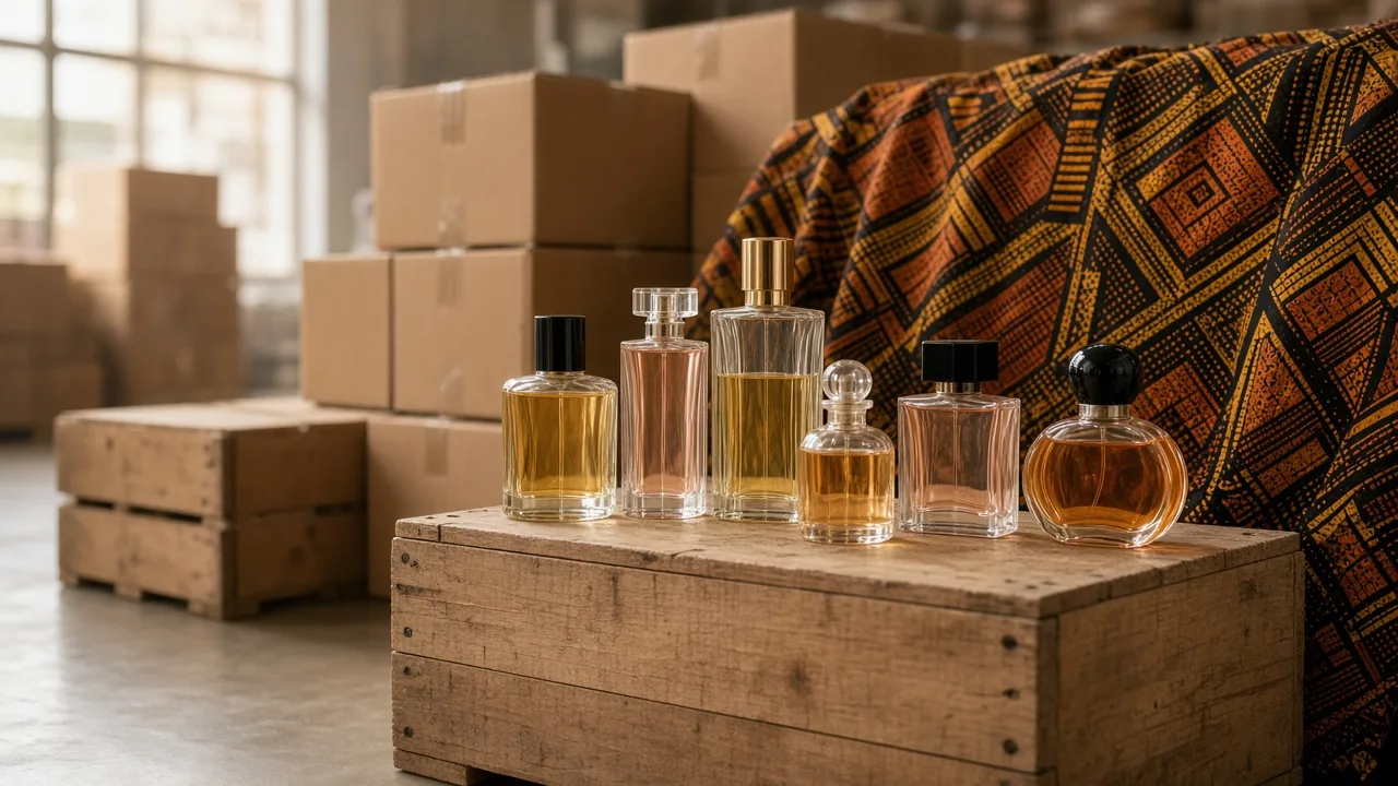 Wholesale perfume cartons prepared in Dubai for import to Ghana